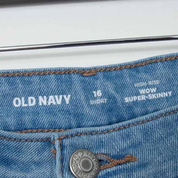 Old Navy High Rise Wow Super Skinny Denim Jeans Womens‎ Size 16 Short - Picture 3 of 6